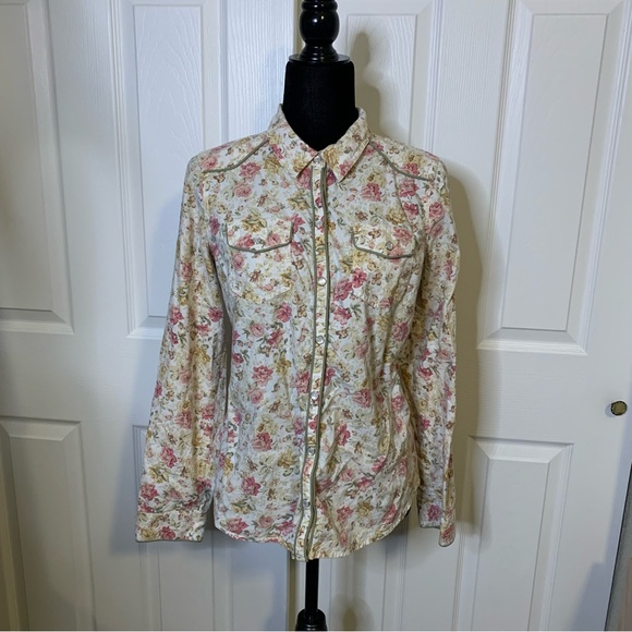 Vintage Floral American Rag Cie Button Down Top - Picture 1 of 5